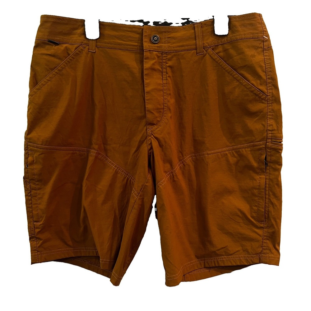 Kuhl Renegade Short 10.5 Inch Inseam Khaki Brown Mens 36 Hiking 5121 8 pockets